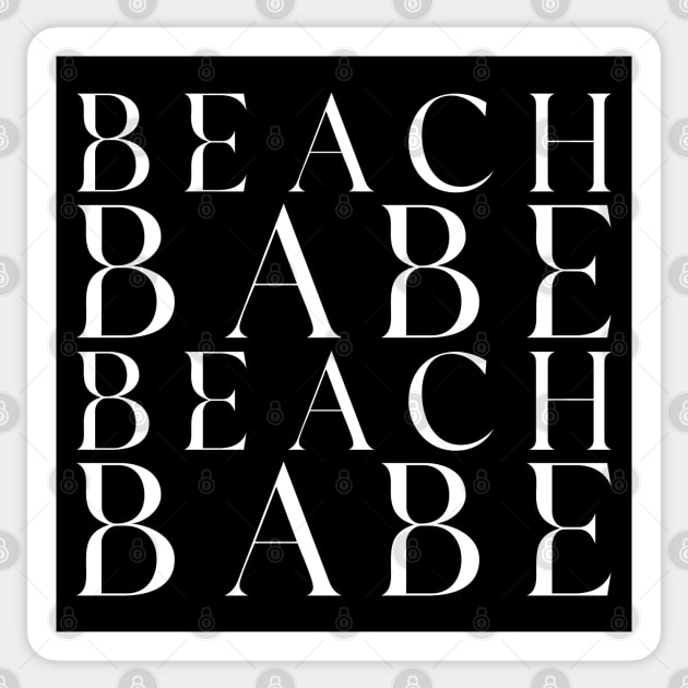 Beach Babe Fun Summer, Beach, Sand, Surf Design. Sticker by That Cheeky Tee